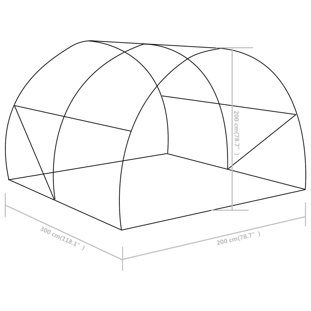 Θερμοκήπιο 6 μ² 3 x 2 x 2 μ. 12