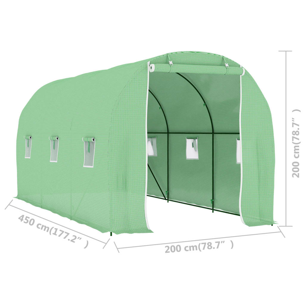 Θερμοκήπιο 9 μ² 4,5 x 2 x 2 μ. 11