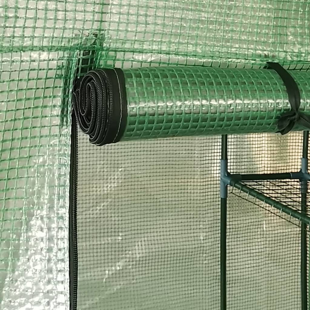 Θερμοκήπιο με Ράφια 143 x 143 x 195 εκ. από Ατσάλι 6