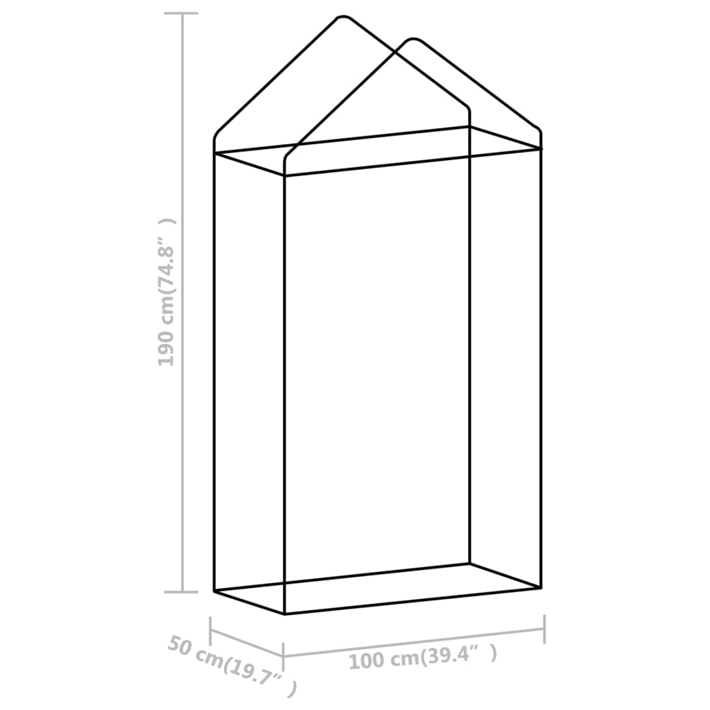 Θερμοκήπιο 0,5 μ² 1x0,5x1,9 μ. με Ατσάλινο Πλαίσιο 11
