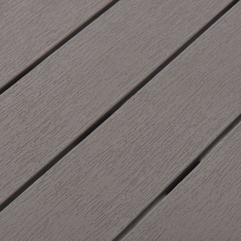 Τραπέζι Κήπου με 2 Πάγκους Καφέ Πλαστικό 6