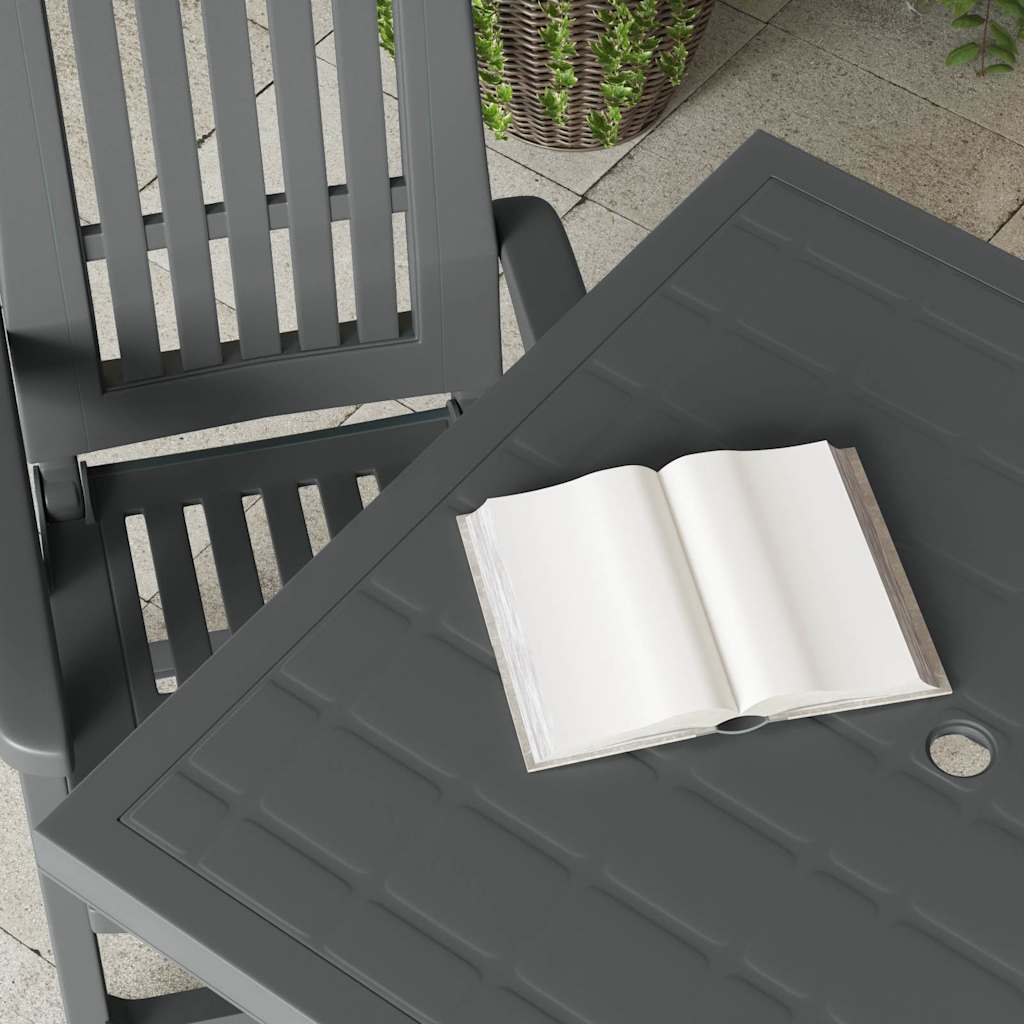 Τραπέζι Κήπου Ανθρακί 80 x 75 x 72 εκ. Πλαστικό 4