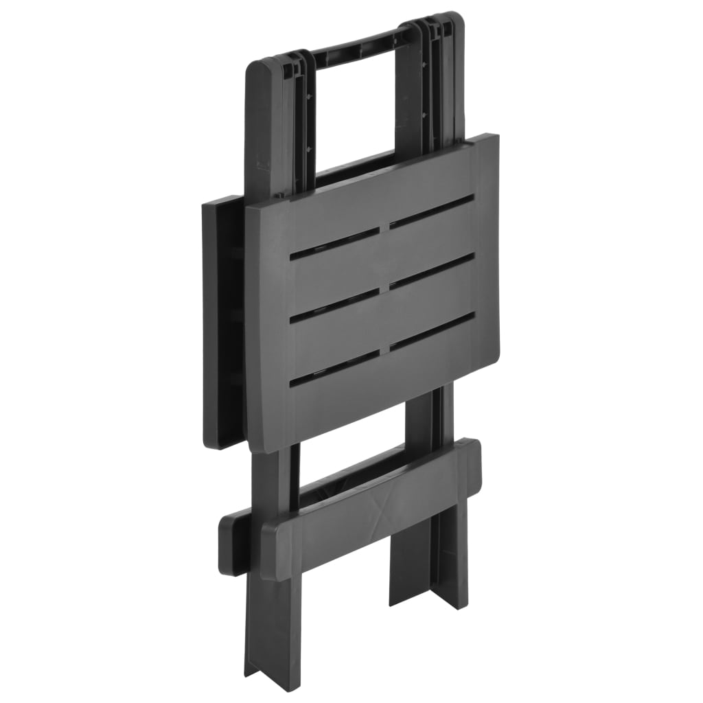 Τραπέζι Κήπου Πτυσσόμενο Ανθρακί 45 x 43 x 50 εκ. Πλαστικό 4