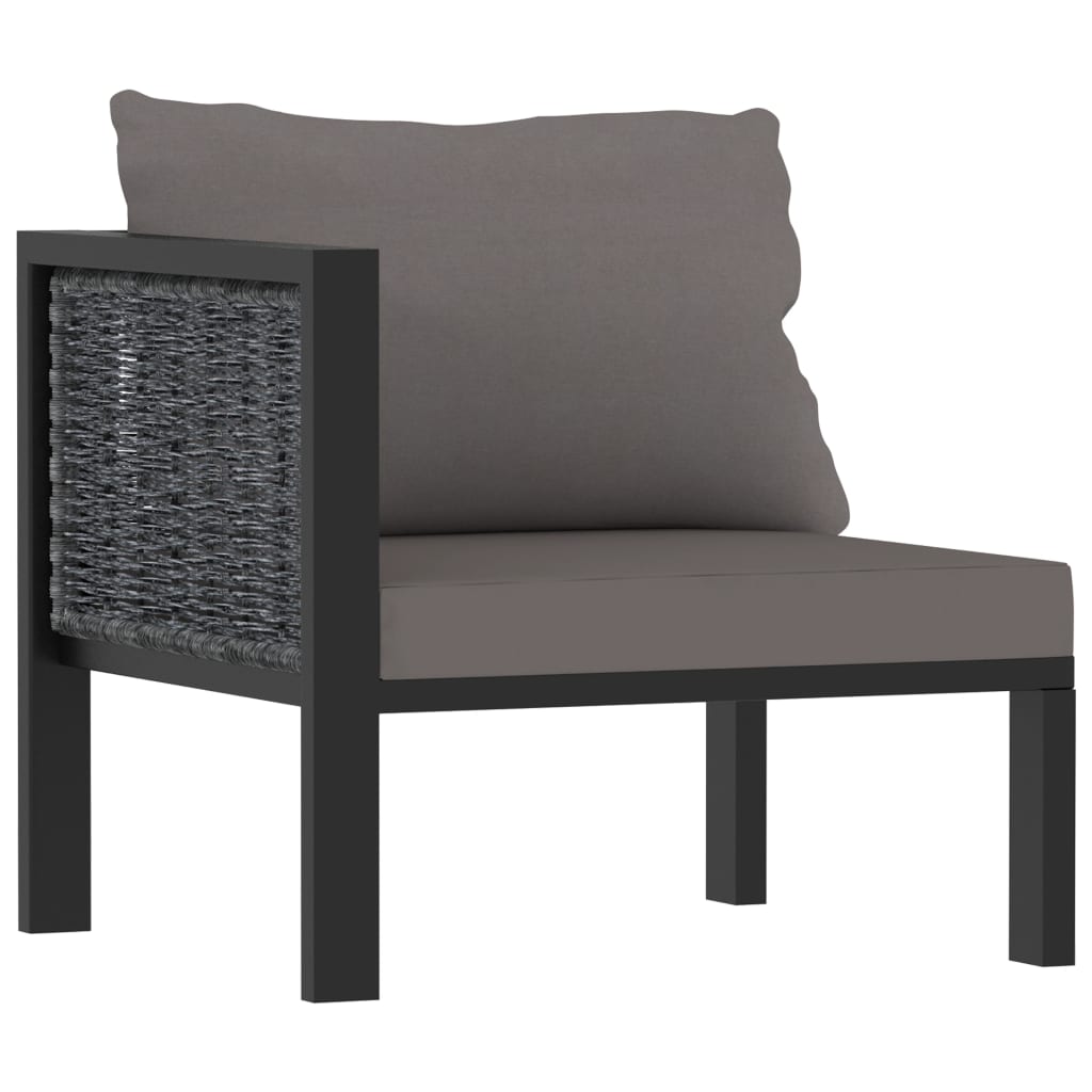 Σαλόνι Κήπου 9 Τεμαχίων Ανθρακί Συνθετικό Ρατάν με Μαξιλάρια 7