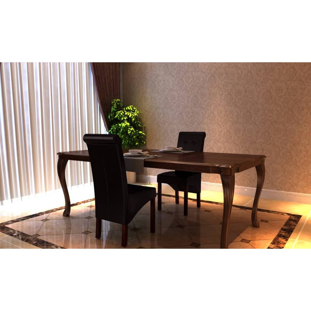 Καρέκλες Τραπεζαρίας 2 τεμ. Καφέ από Συνθετικό Δέρμα 2