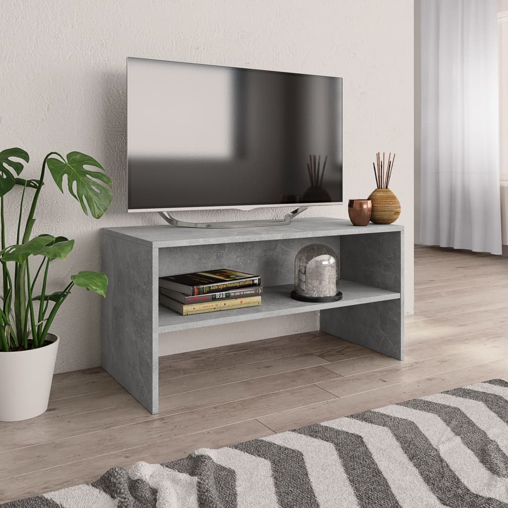 Έπιπλο Τηλεόρασης Γκρι Σκυροδέματος 80x40x40 εκ. Μοριοσανίδα 1