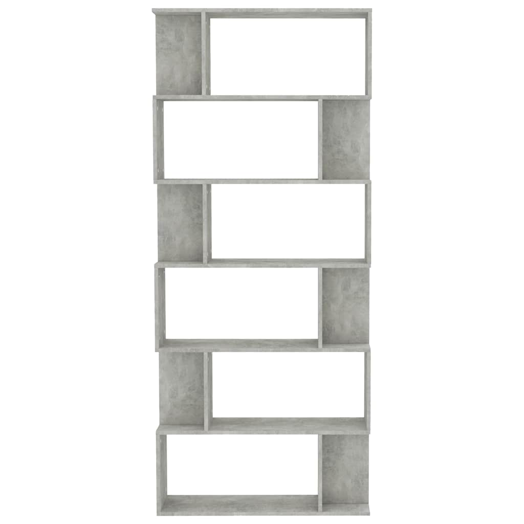 Βιβλιοθήκη/Διαχωριστικό Γκρι Σκυροδέμ. 80x24x192 εκ Επεξ. Ξύλο 5