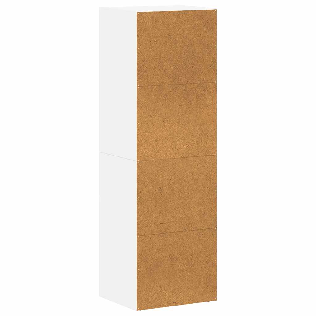 Βιβλιοθήκη/Έπιπλο Τηλεόρασης Λευκό 36x30x114 εκ. Επεξ. Ξύλο 8