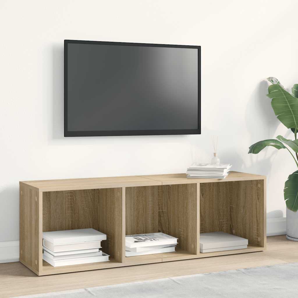 Βιβλιοθήκη/Έπιπλο TV Sonoma Δρυς 36x30x114 εκ. από Μοριοσανίδα 3