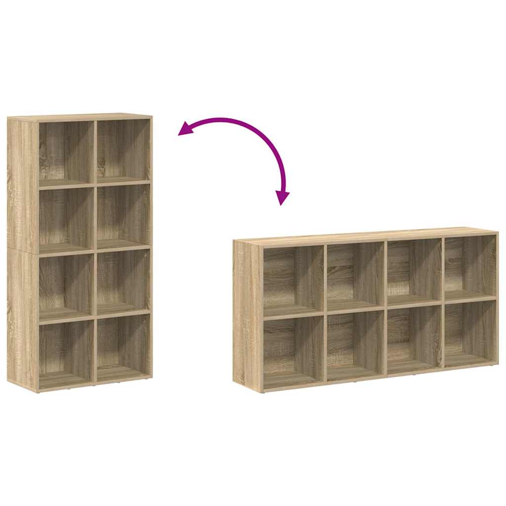 Ραφιέρα/Βιβλιοθήκη Sonoma Δρυς 66x30x130 εκ. από Επεξ. Ξύλο 8