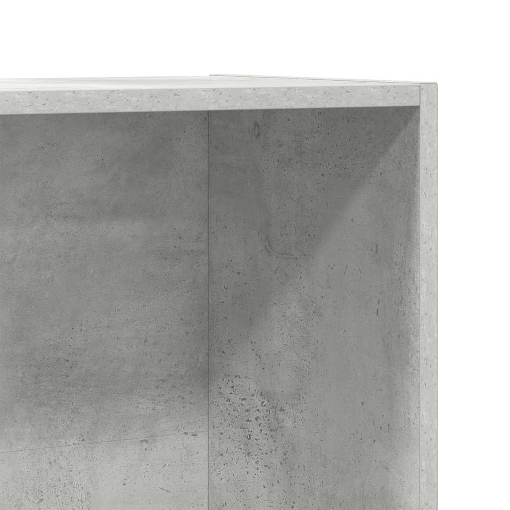 Ραφιέρα/Βιβλιοθήκη Γκρι Σκυροδέματος 66x30x130 εκ. Επεξ. Ξύλο 8