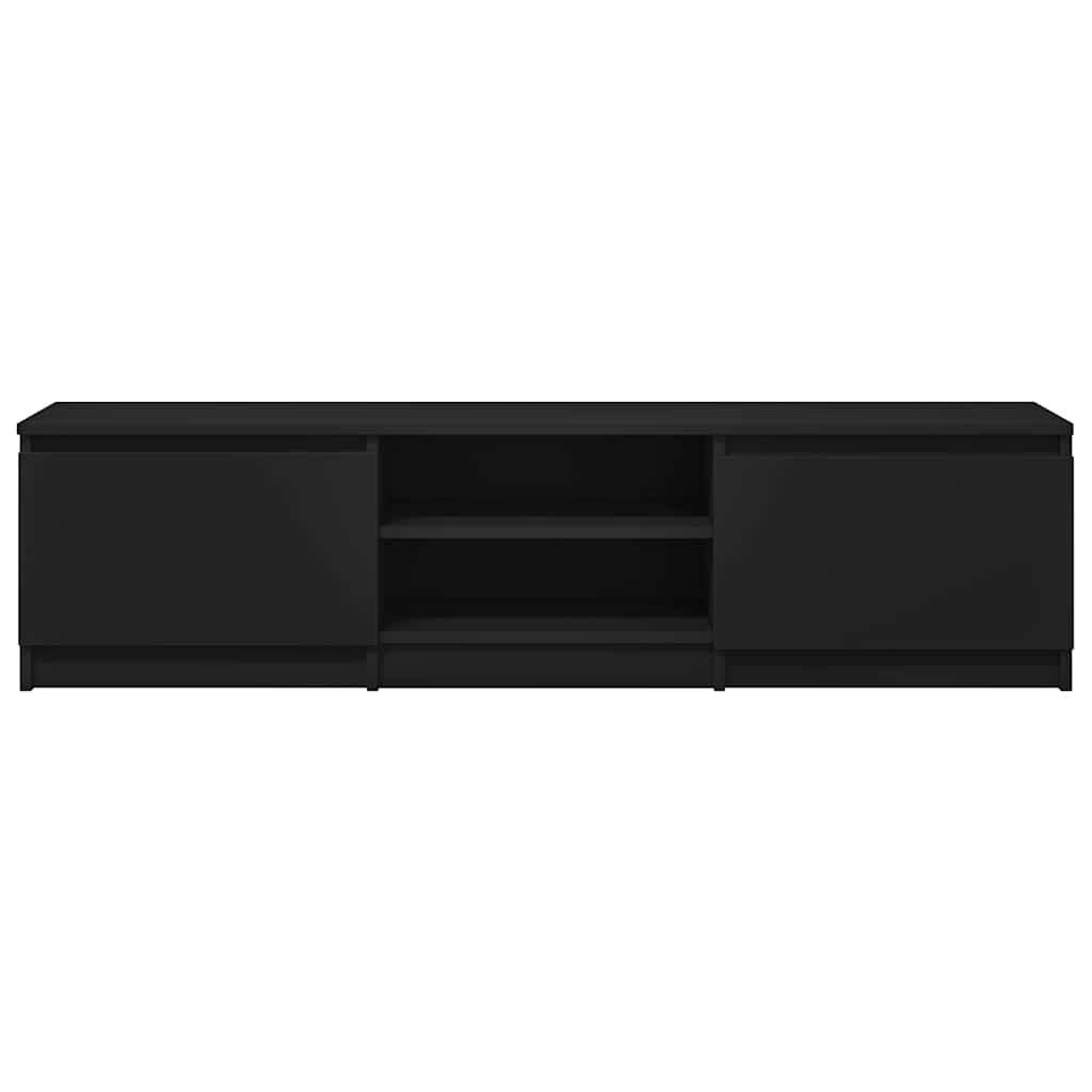 Έπιπλο Τηλεόρασης Μαύρο 140 x 40 x 35,5 εκ. από Επεξ. Ξύλο 6