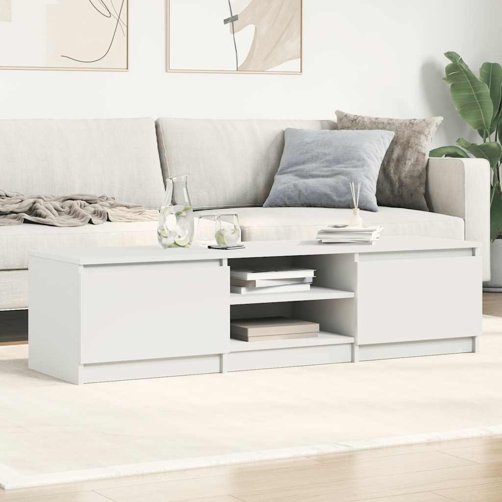 Έπιπλο Τηλεόρασης Γυαλιστερό Λευκό 140x40x35,5 εκ. Επεξ. Ξύλο 3