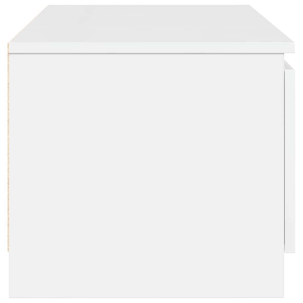 Έπιπλο Τηλεόρασης Γυαλιστερό Λευκό 140x40x35,5 εκ. Επεξ. Ξύλο 7