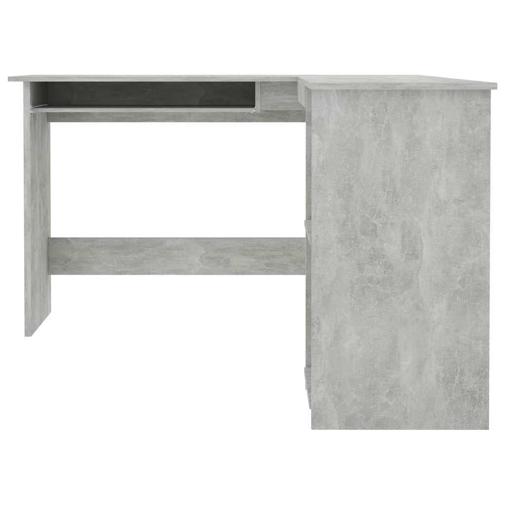 Γραφείο Γωνιακό Γκρι Σκυροδέματος 120x140x75 εκ. Επεξ. Ξύλο 4