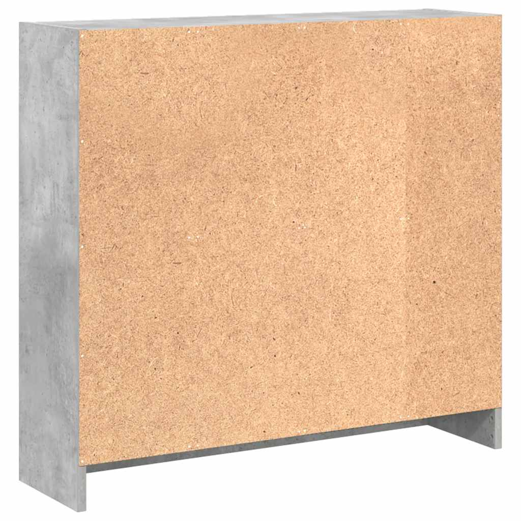 Βιβλιοθήκη Γκρι του Σκυροδέματος 80 x 24 x 75 εκ. Μοριοσανίδα 7