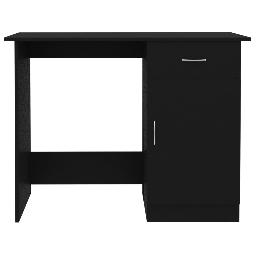 Γραφείο Μαύρο 100 x 50 x 76 εκ. από Επεξ. Ξύλο 7