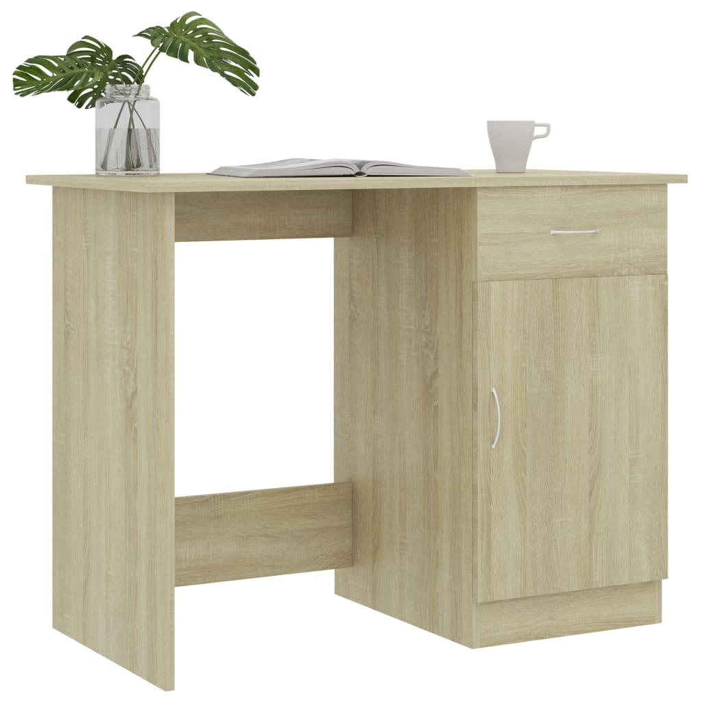 Γραφείο Χρώμα Sonoma Δρυς 100 x 50 x 76 εκ. από Επεξ. Ξύλο 3