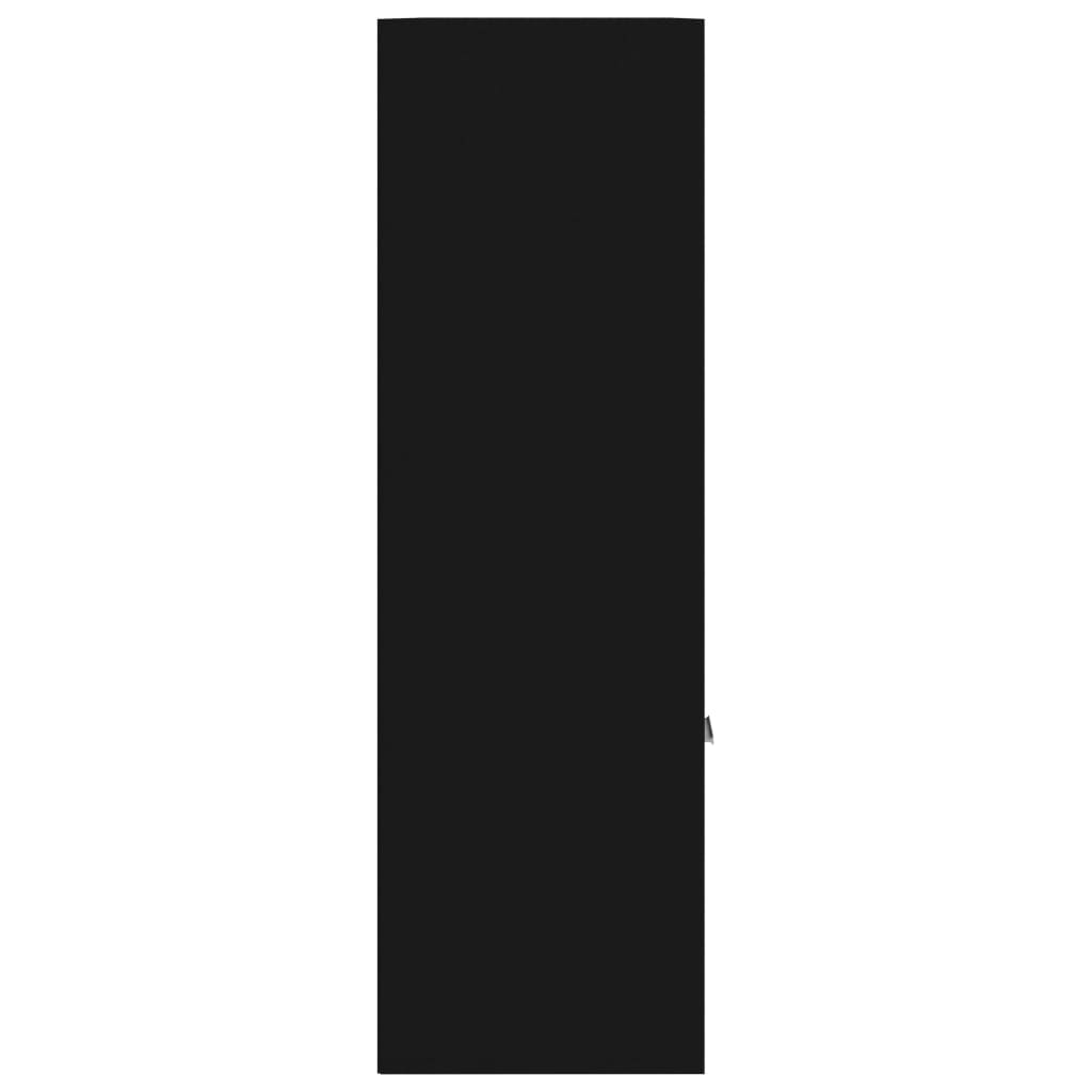 Βιβλιοθήκη Μαύρη 98 x 30 x 98 εκ. από Επεξ. Ξύλο 8