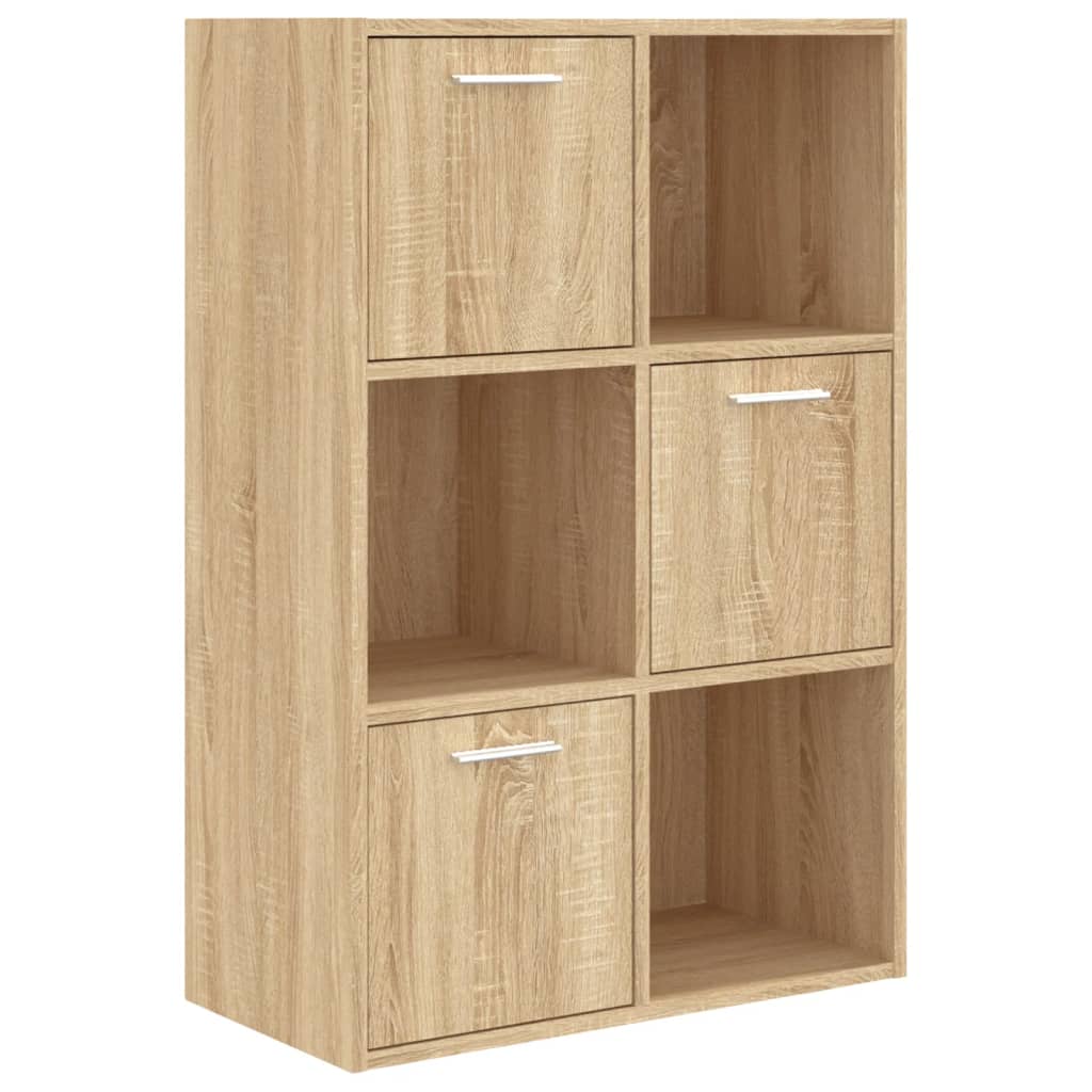 Ραφιέρα με Ντουλάπια Sonoma Δρυς 60 x 29,5 x 90 εκ. Επεξ. Ξύλο 2
