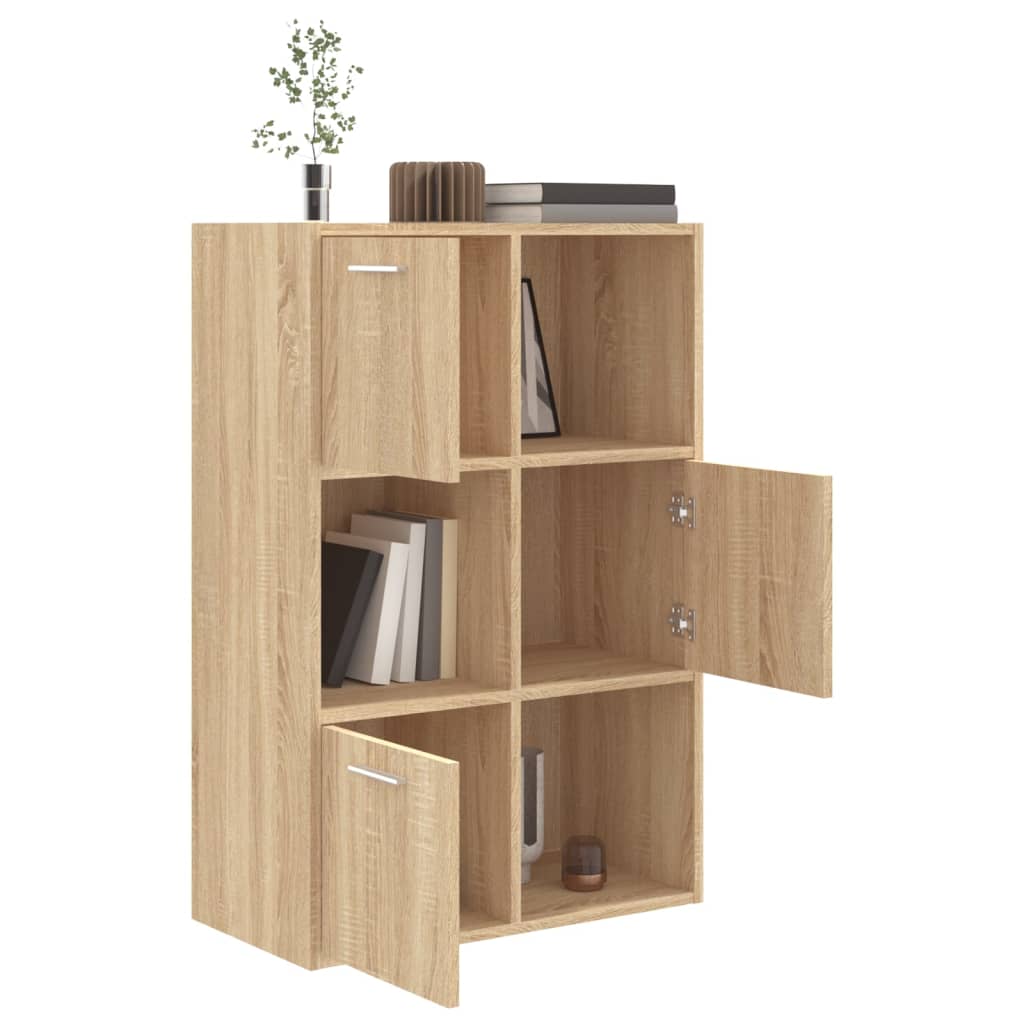 Ραφιέρα με Ντουλάπια Sonoma Δρυς 60 x 29,5 x 90 εκ. Επεξ. Ξύλο 5