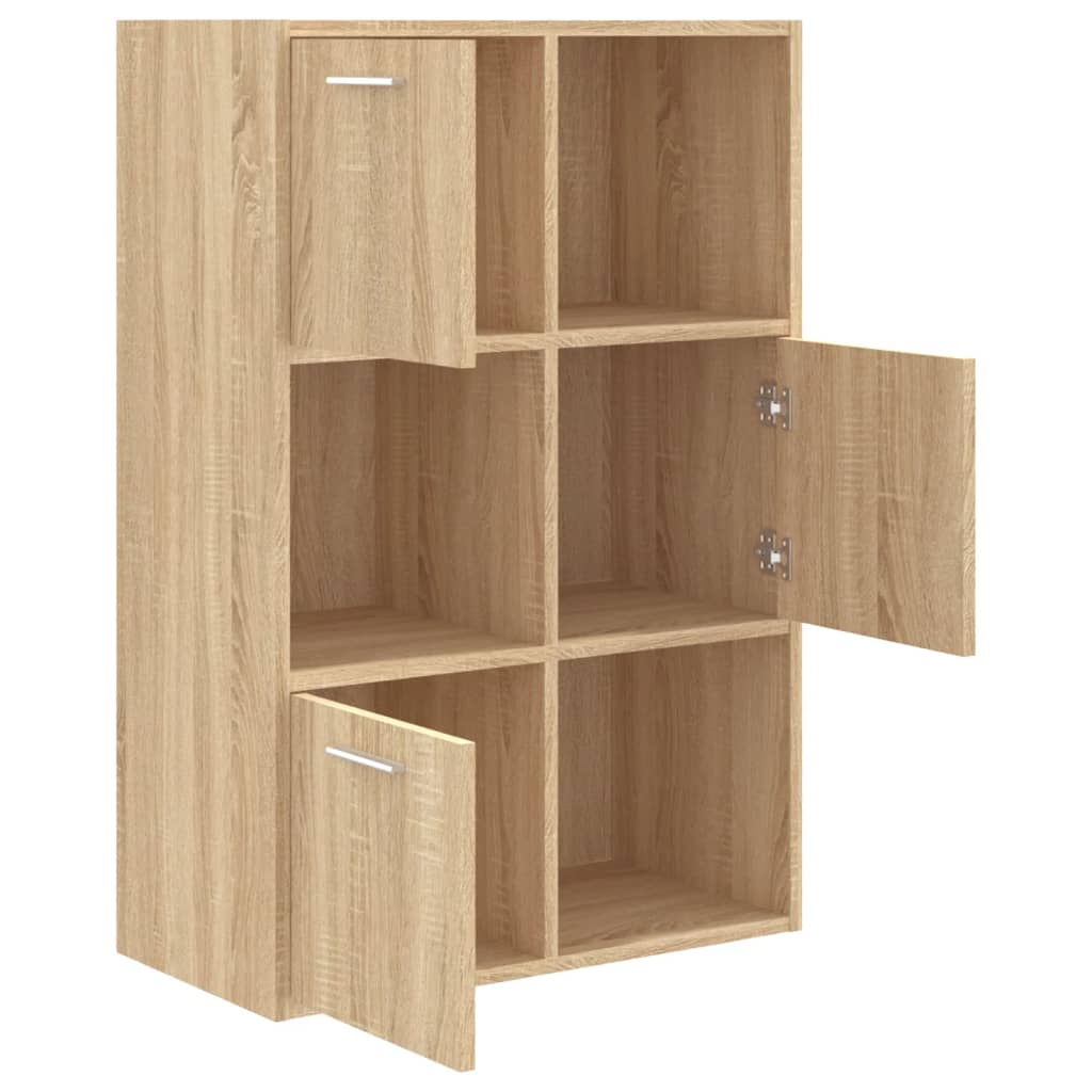 Ραφιέρα με Ντουλάπια Sonoma Δρυς 60 x 29,5 x 90 εκ. Επεξ. Ξύλο 7