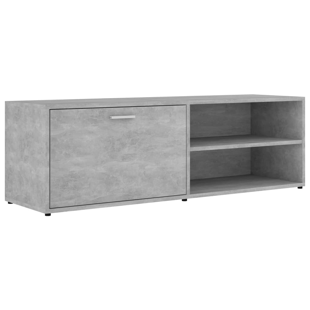 Έπιπλο Τηλεόρασης Γκρι Σκυροδέματος 120x34x37 εκ. Επεξ. Ξύλο 2