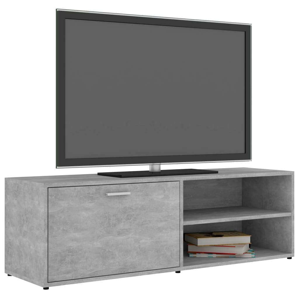 Έπιπλο Τηλεόρασης Γκρι Σκυροδέματος 120x34x37 εκ. Επεξ. Ξύλο 3