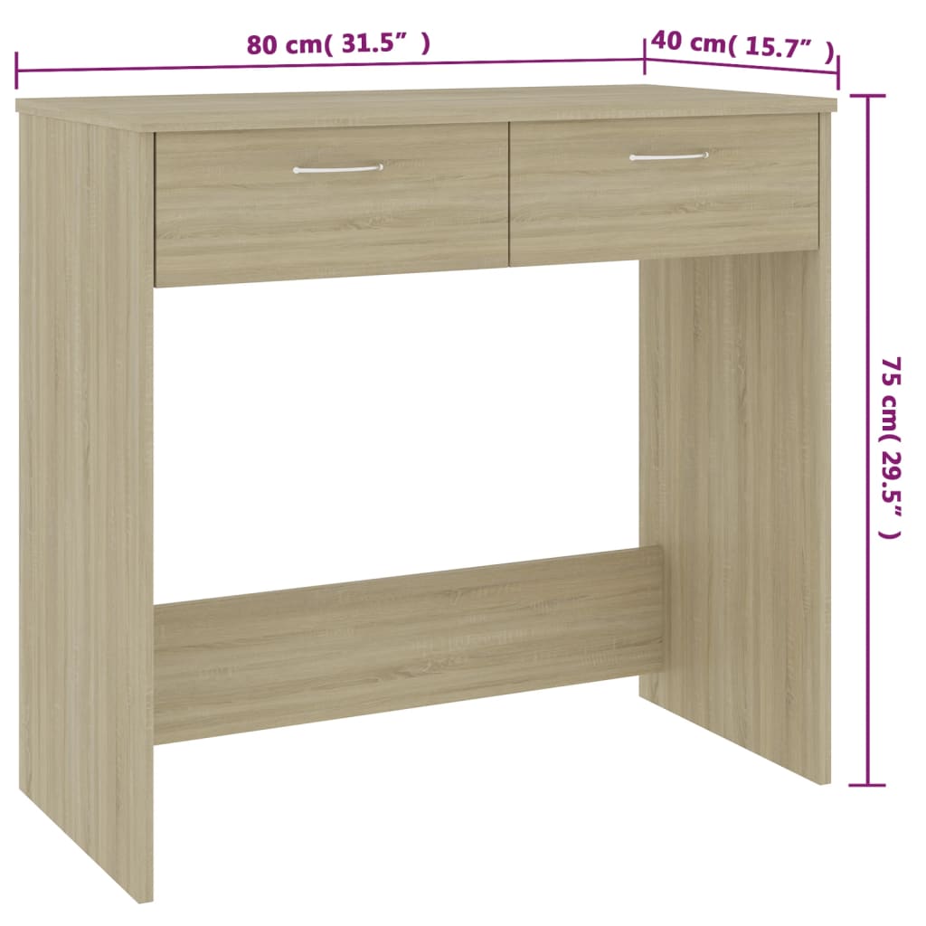 Γραφείο Χρώμα Sonoma Δρυς 80 x 40 x 75 εκ. από Επεξ. Ξύλο 6