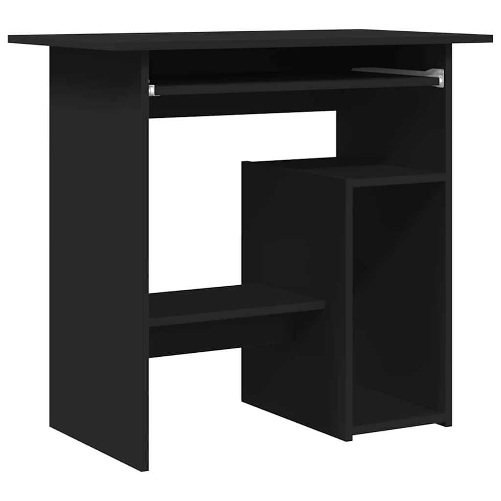 Γραφείο Μαύρο 80 x 45 x 74 εκ. από Επεξ. Ξύλο 2