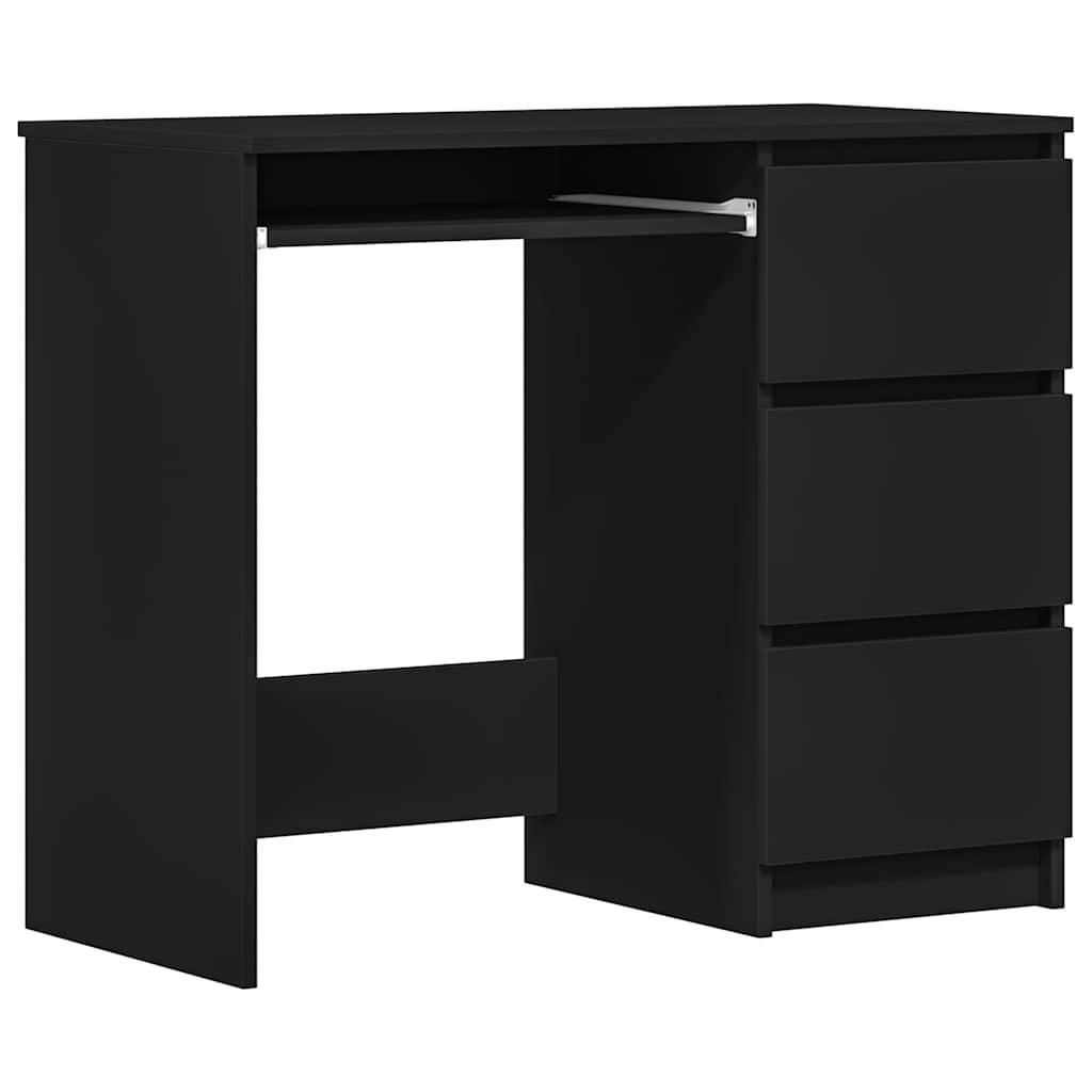 Γραφείο Μαύρο 90 x 45 x 76 εκ. από Επεξ. Ξύλο 2
