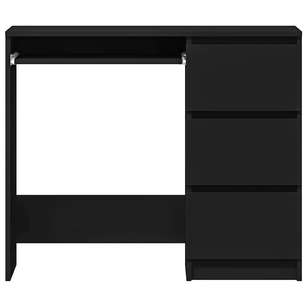 Γραφείο Μαύρο 90 x 45 x 76 εκ. από Επεξ. Ξύλο 6