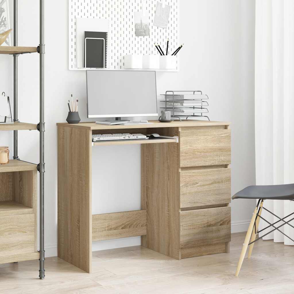 Γραφείο Χρώμα Sonoma Δρυς 90 x 45 x 76 εκ. από Επεξ. Ξύλο 1