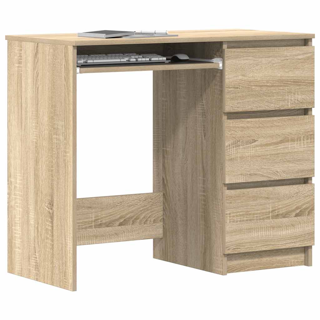 Γραφείο Χρώμα Sonoma Δρυς 90 x 45 x 76 εκ. από Επεξ. Ξύλο 4