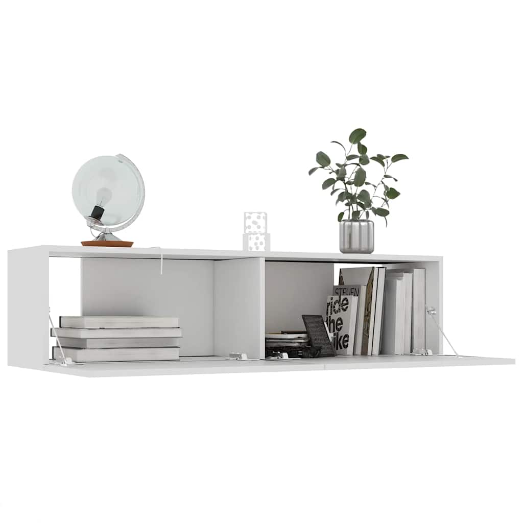 Έπιπλο Τηλεόρασης Λευκό 120 x 30 x 30 εκ. από από Επεξ. Ξύλο 3