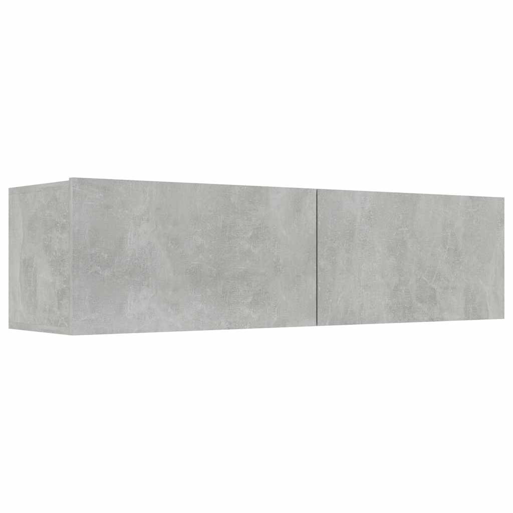 Έπιπλο Τηλεόρασης Γκρι Σκυροδέματος 120x30x30εκ. από Επεξ. Ξύλο 2