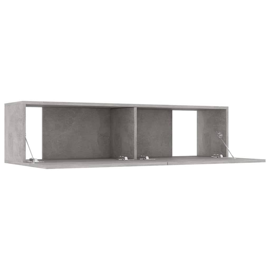 Έπιπλο Τηλεόρασης Γκρι Σκυροδέματος 120x30x30εκ. από Επεξ. Ξύλο 5