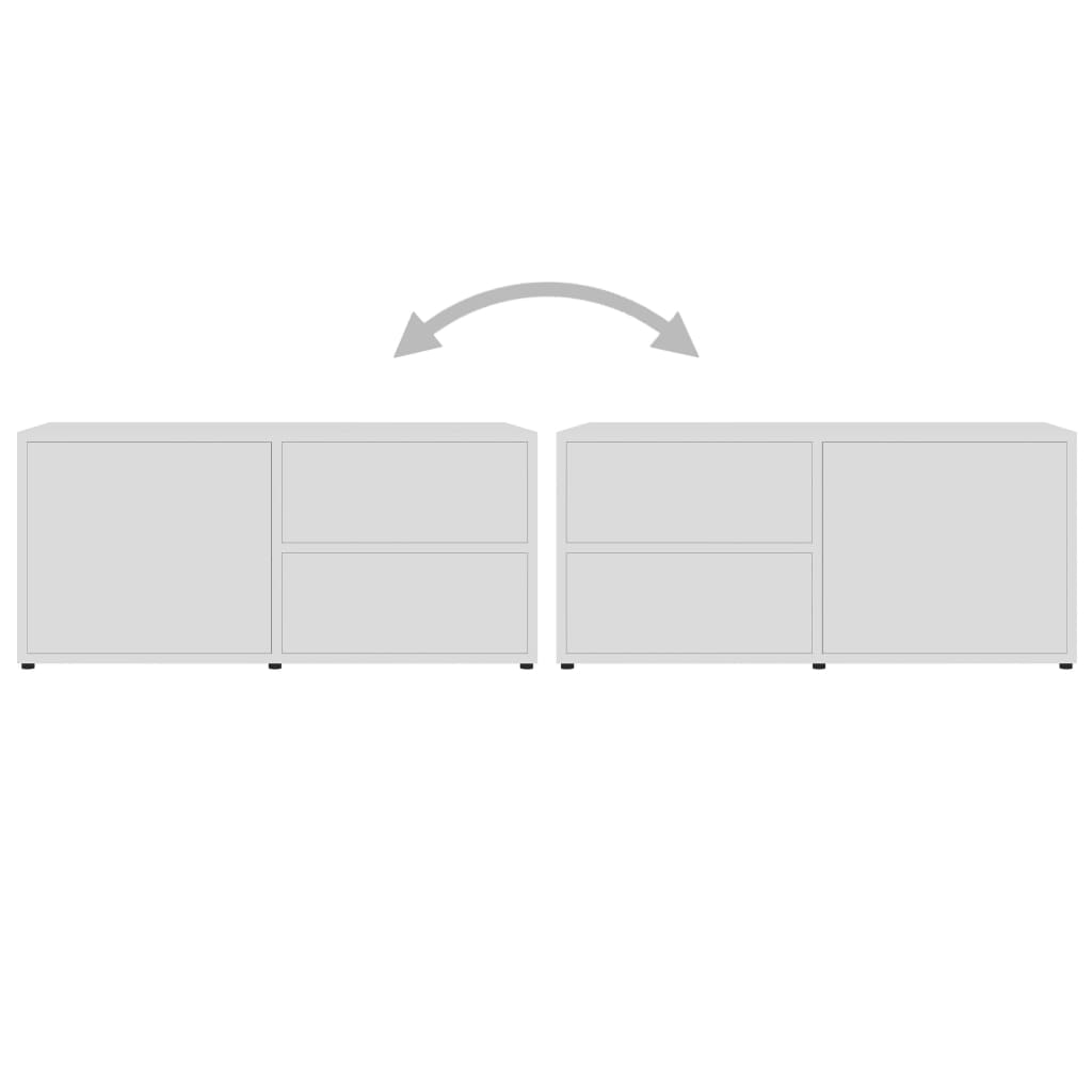 Έπιπλο Τηλεόρασης Λευκό 80 x 34 x 36 εκ. από Επεξ. Ξύλο 9