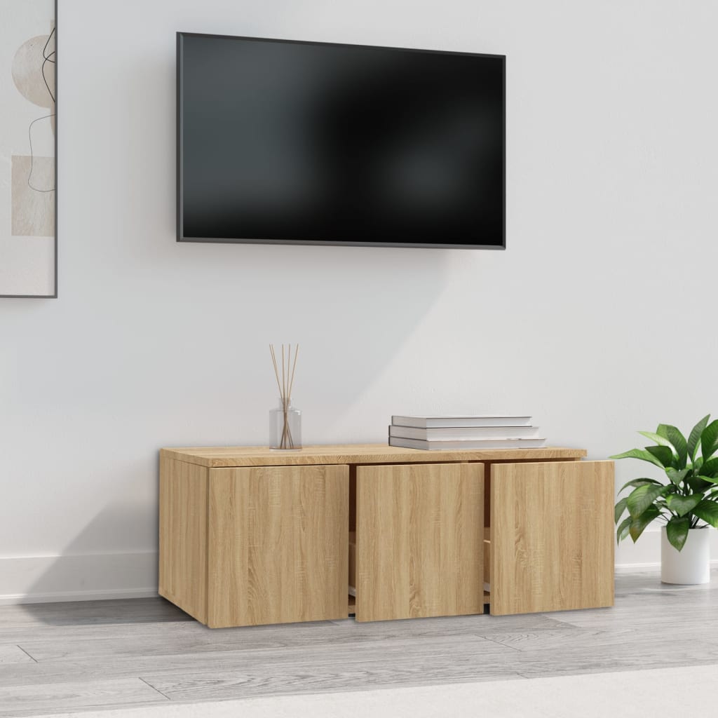 Έπιπλο Τηλεόρασης Sonoma Δρυς 80 x 34 x 30 εκ. από Επεξ. Ξύλο 3
