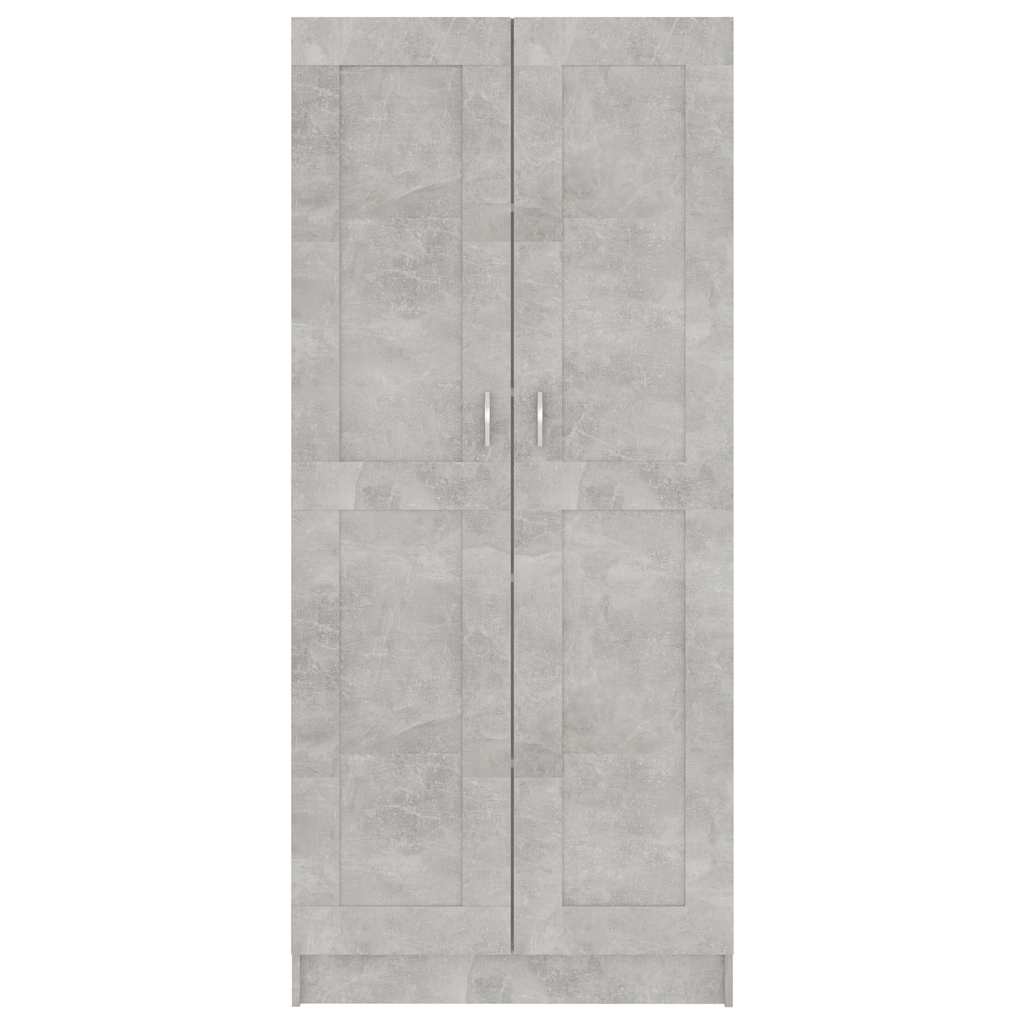 Βιβλιοθήκη Γκρι Σκυροδέματος 82,5x30,5x185,5 εκ. Μοριοσανίδα 6