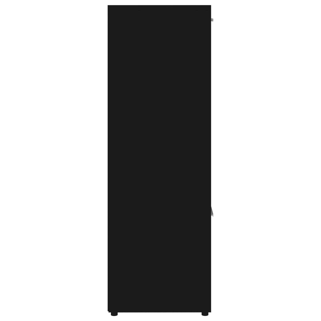 Βιβλιοθήκη Μαύρη 90 x 30 x 90 εκ. από Επεξ. Ξύλο 7