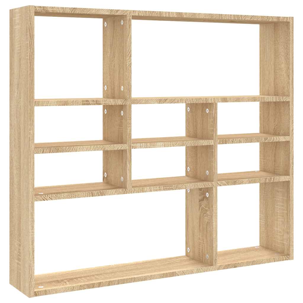 Ραφιέρα Τοίχου Sonoma Δρυς 90 x 16 x 78 εκ. από Επεξ. Ξύλο 2