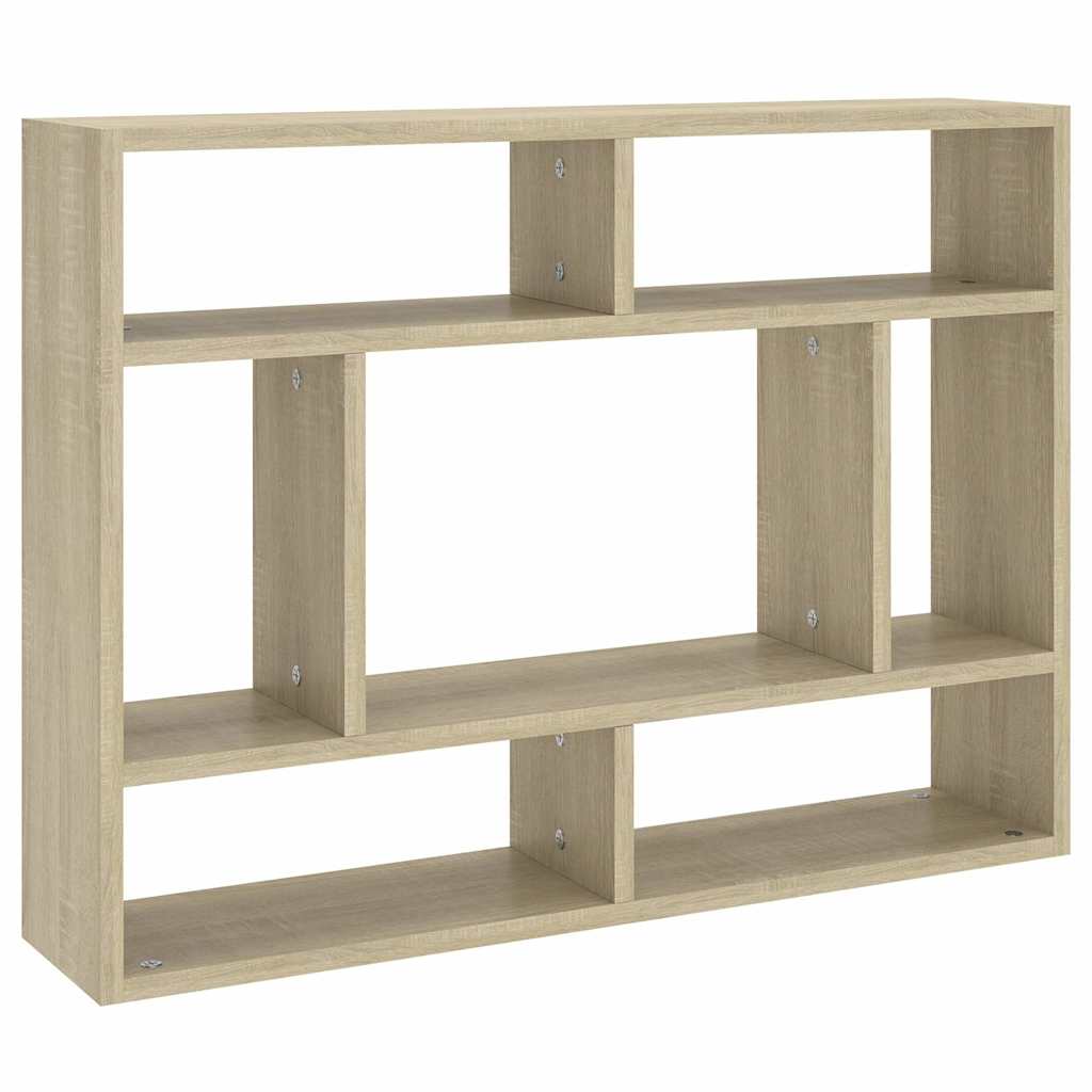 Ραφιέρα Τοίχου Sonoma Δρυς 75 x 16 x 55 εκ. από Επεξ. Ξύλο 2