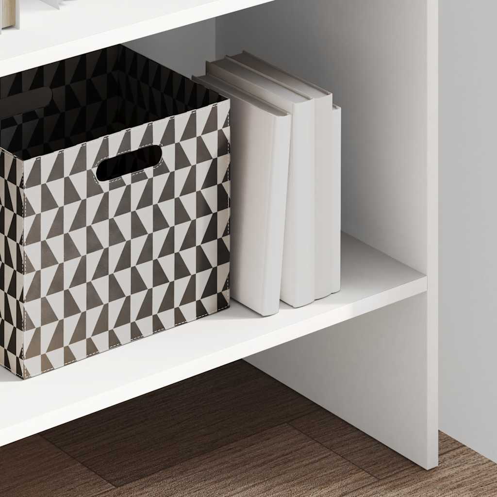 Βιβλιοθήκη Λευκή 60 x 35 x 180 εκ. από Επεξ. Ξύλο 3