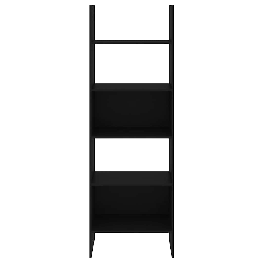 Βιβλιοθήκη Μαύρη 60 x 35 x 180 εκ. από Επεξ. Ξύλο 3