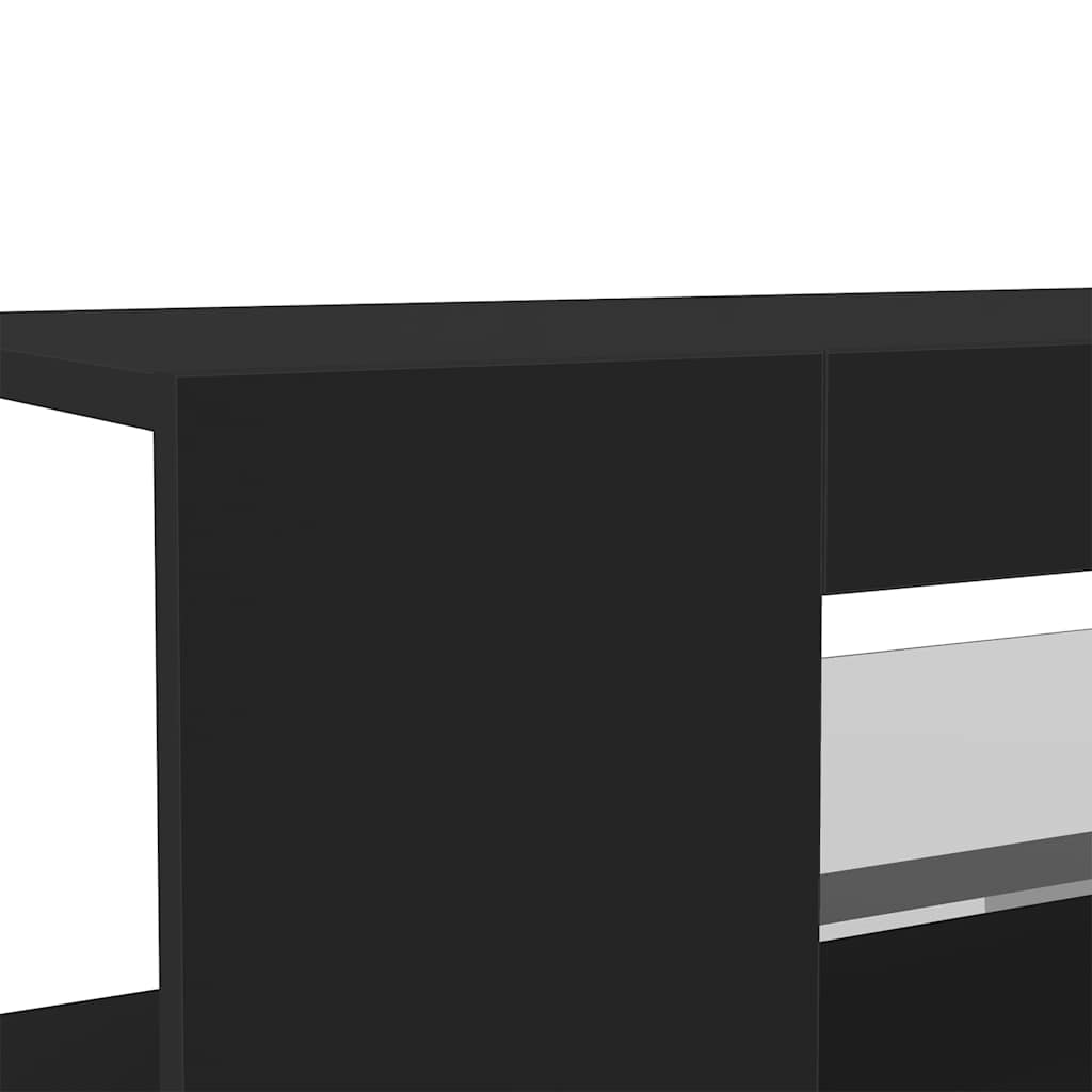 Έπιπλο Τηλεόρασης με LED Μαύρο 90x39x30 εκ. 9