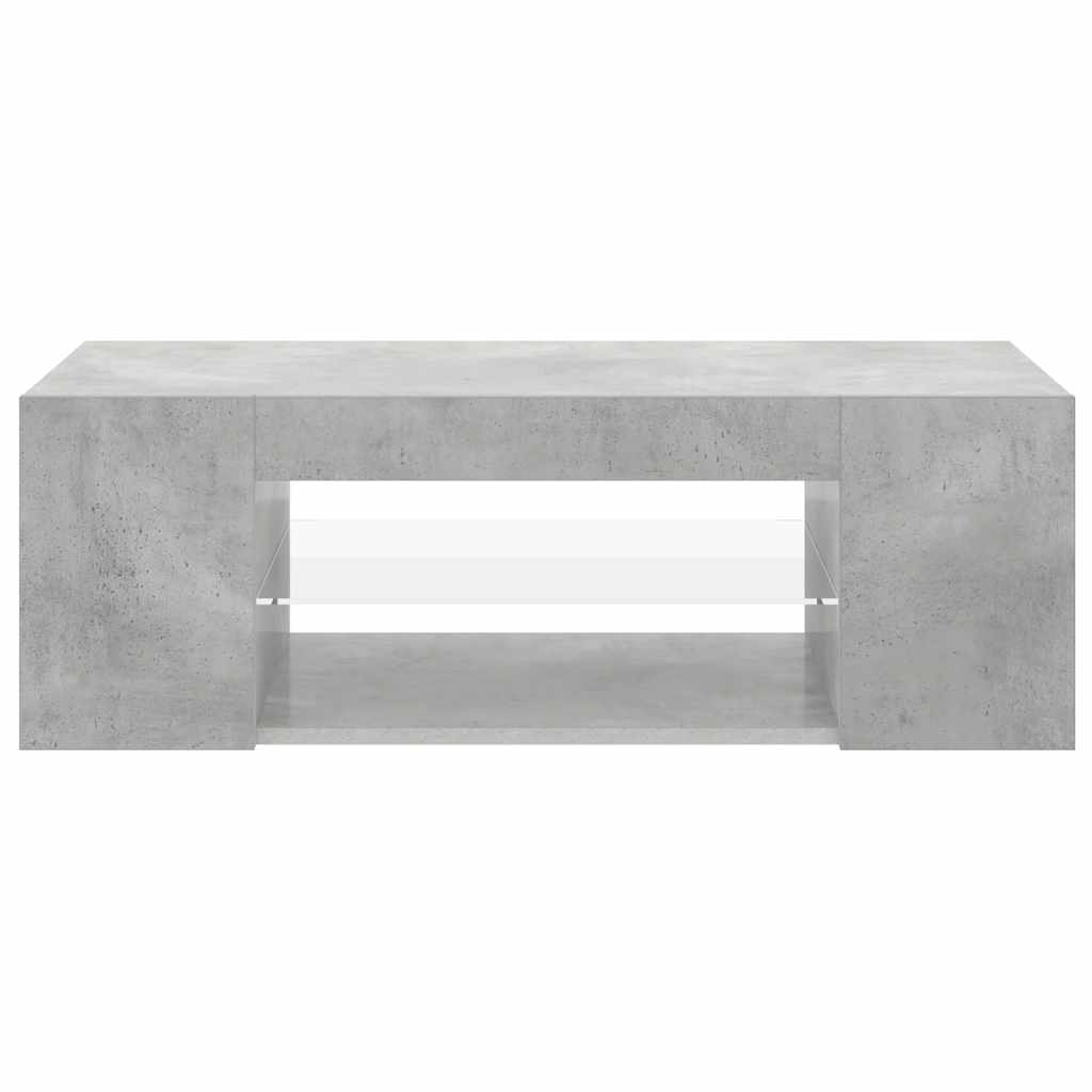 Έπιπλο Τηλεόρασης με LED Γκρι Σκυροδέματος 90x39x30 εκ. 4