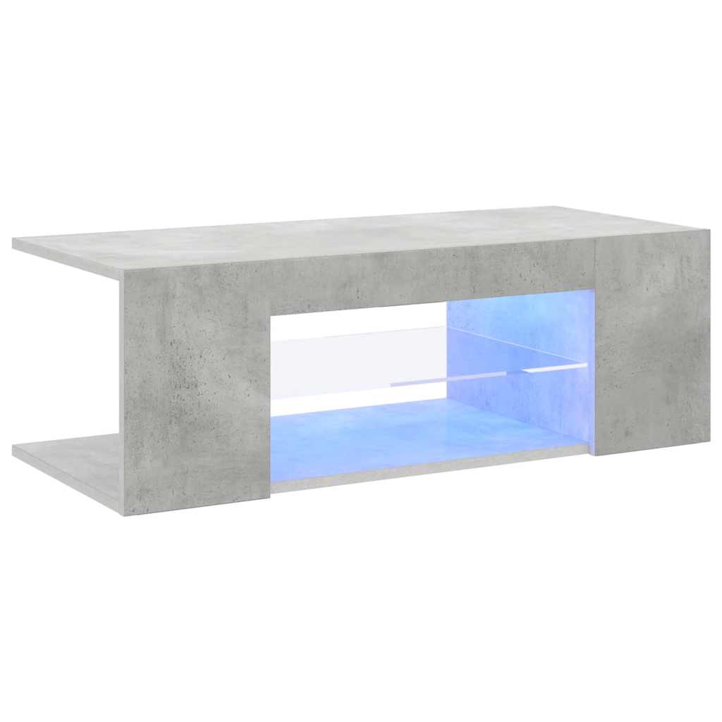 Έπιπλο Τηλεόρασης με LED Γκρι Σκυροδέματος 90x39x30 εκ. 5