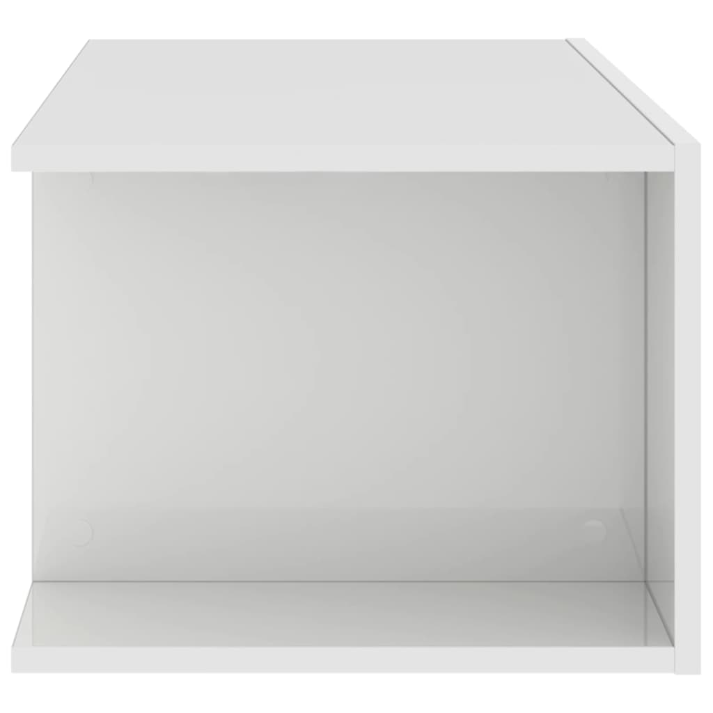 Έπιπλο Τηλεόρασης με LED Γυαλιστερό Λευκό 90x39x30 εκ. 6