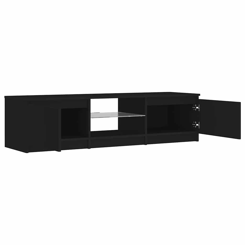 Έπιπλο Τηλεόρασης με LED Μαύρο 140x40x35,5 εκ. 8